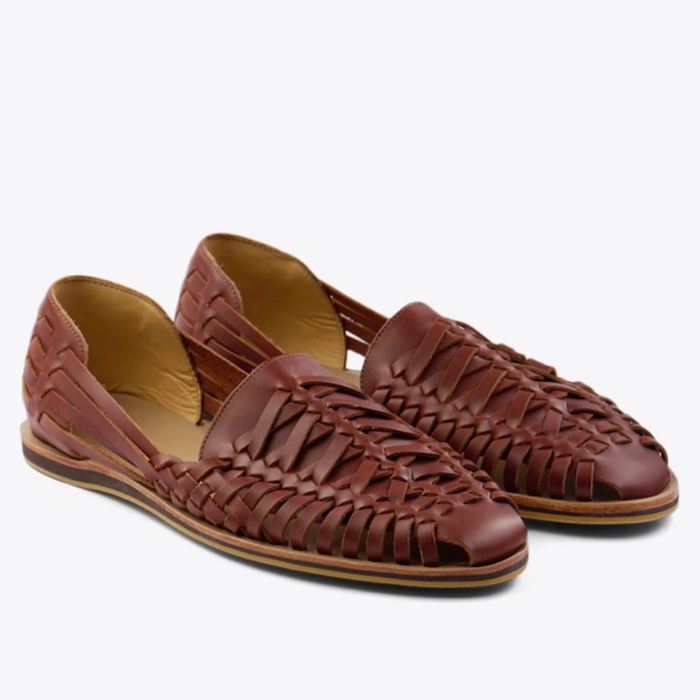 Nisolo Men's Huarache Sandal, Brandy, M12